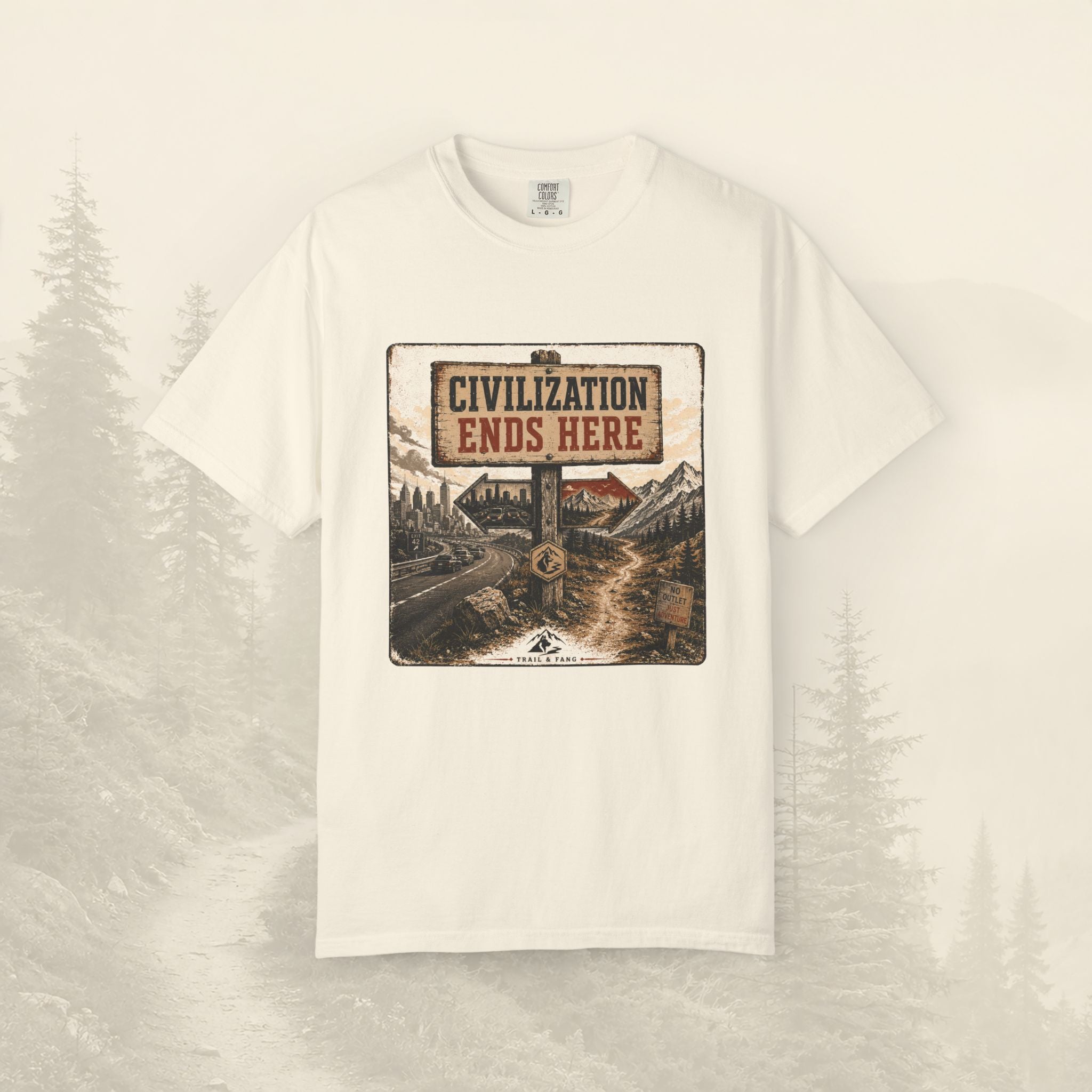 T-shirt La civilisation s'arrête ici
