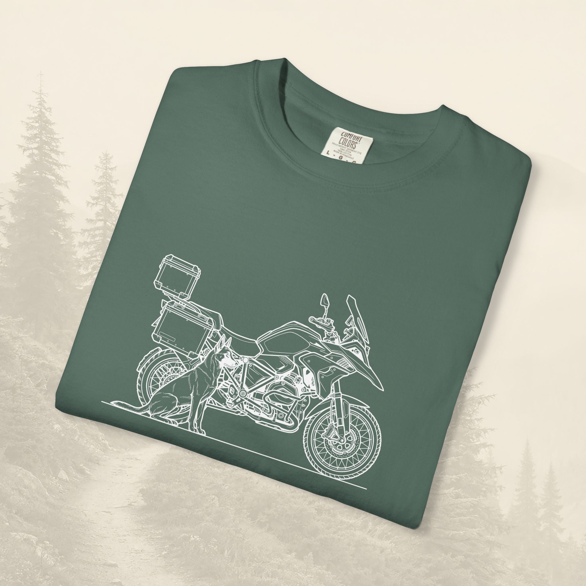 T-shirt moto d'aventure « Certains motards voyagent seuls »
