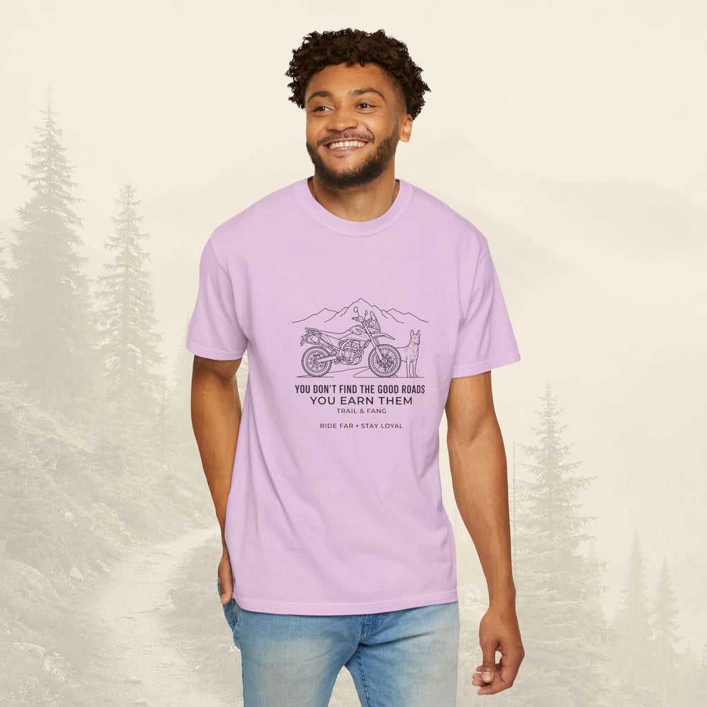 T-shirt « Les bonnes routes, ça se mérite »