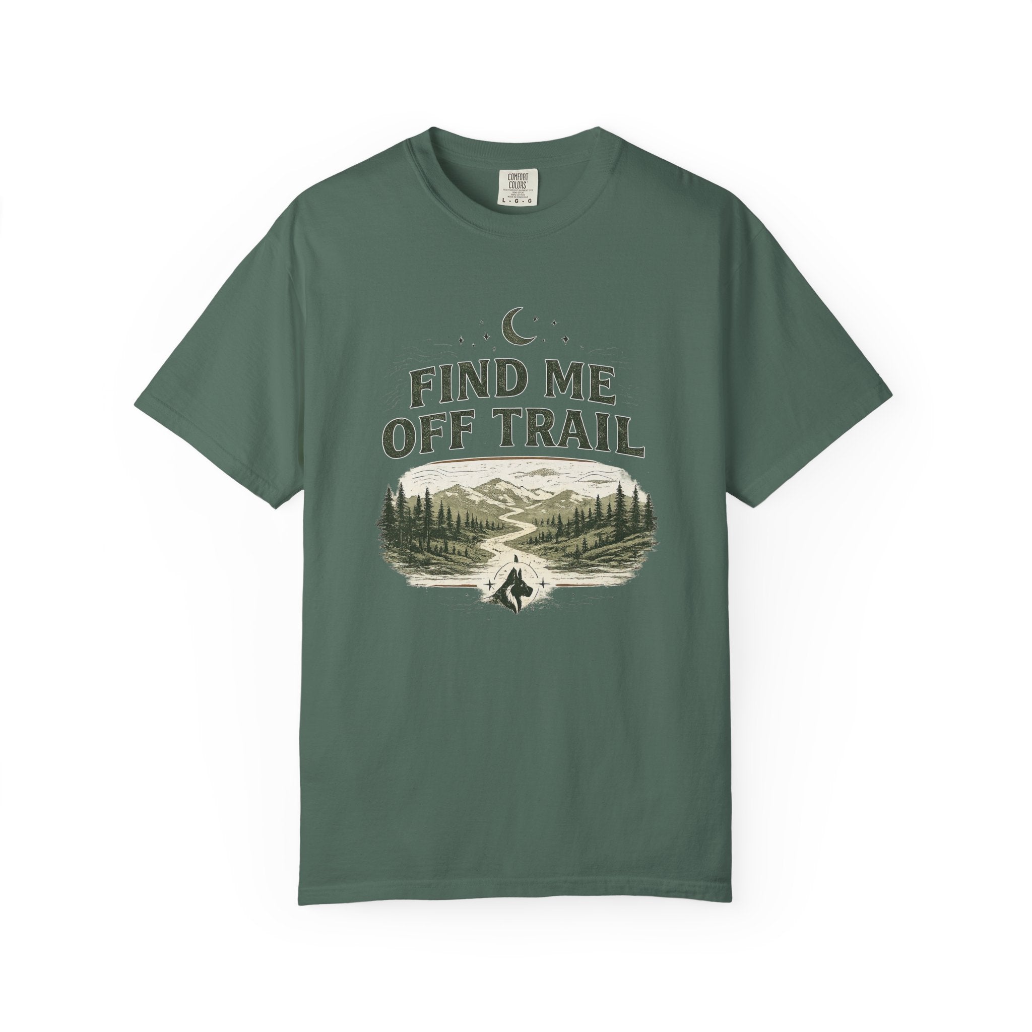 T-shirt « Find Me Off Trail » — T-shirt graphique camping et randonnée