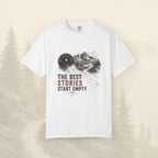 Les meilleures histoires commencent avec un t-shirt vide.