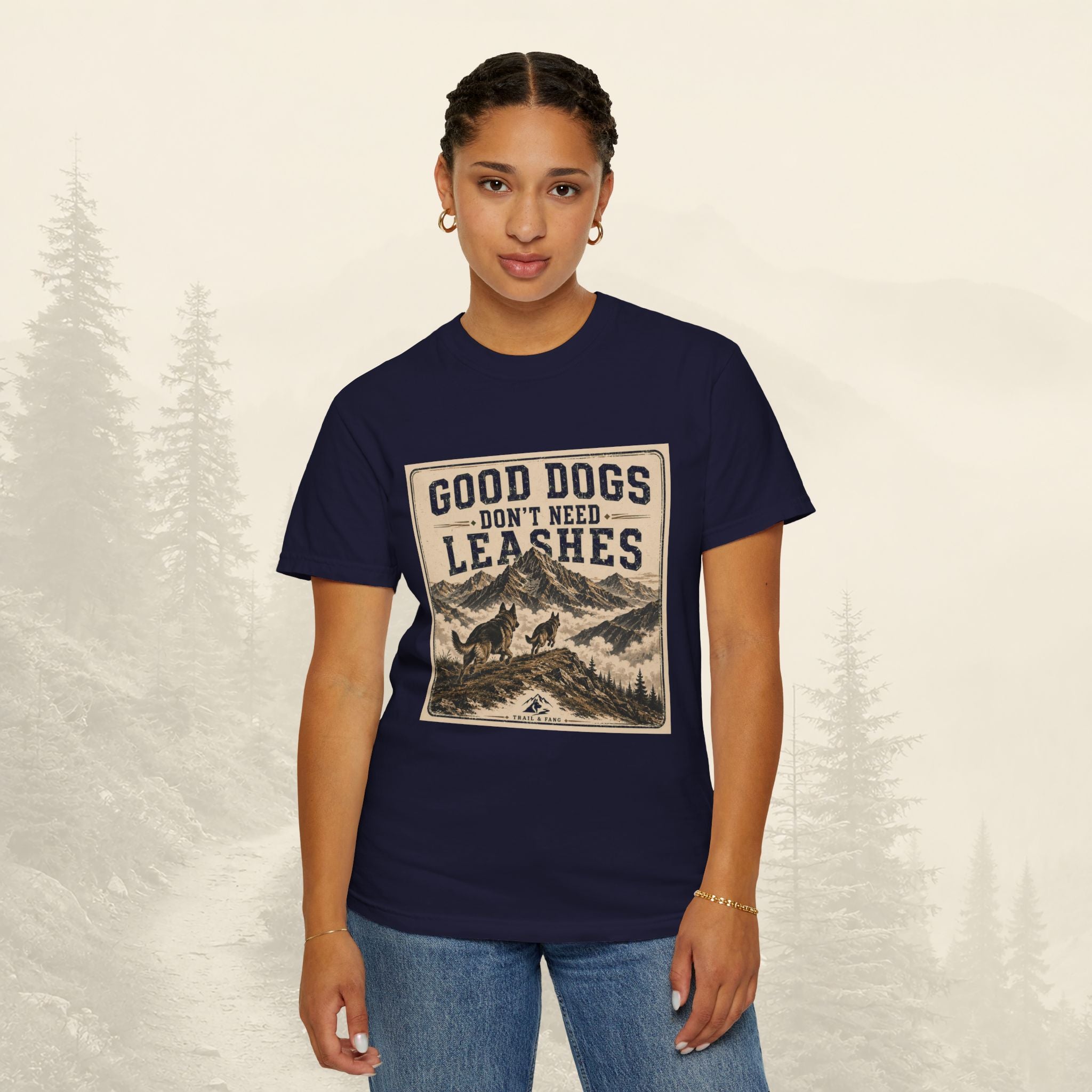 T-shirt "Les bons chiens n'ont pas besoin de laisse"