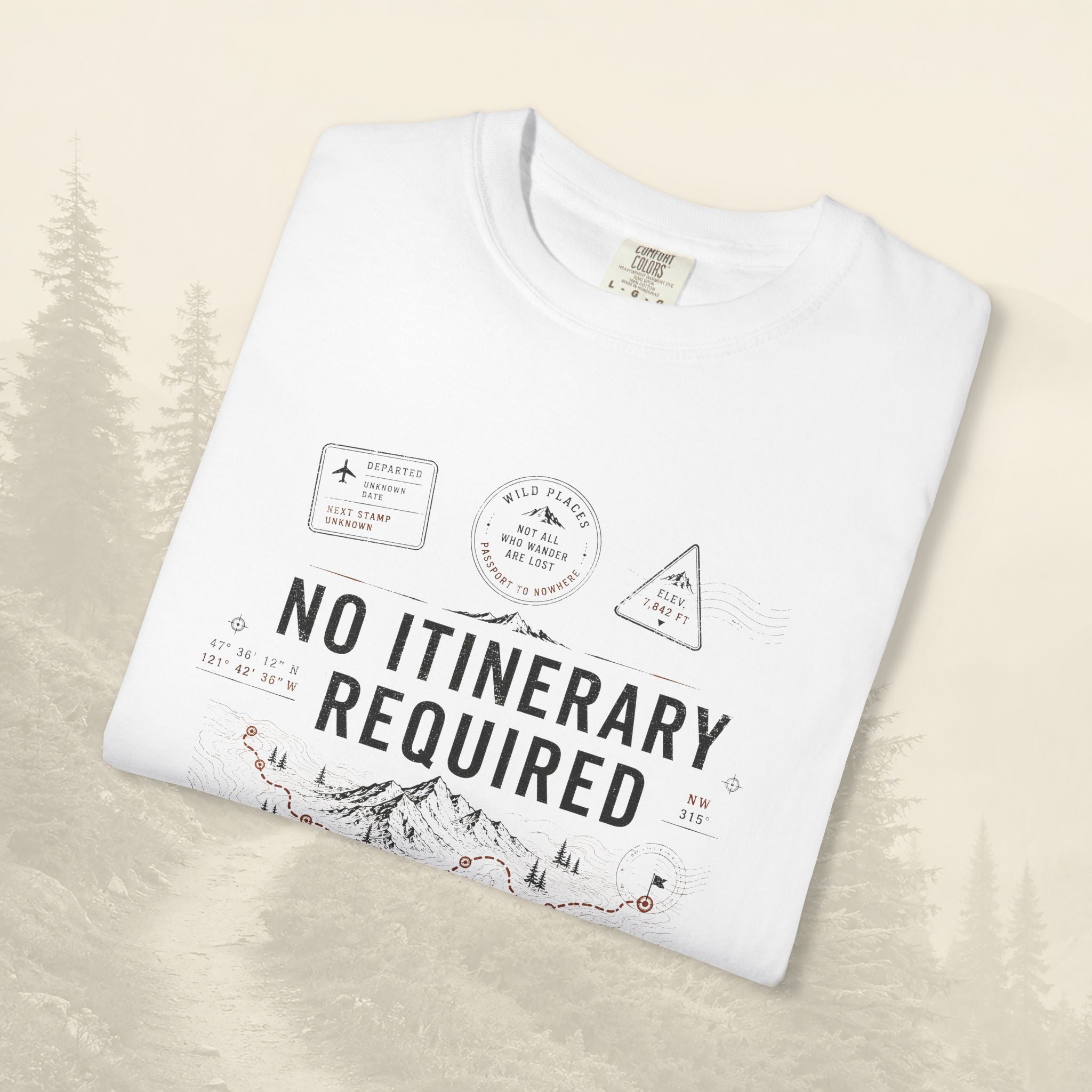 T-shirt « Pas d'itinéraire requis »