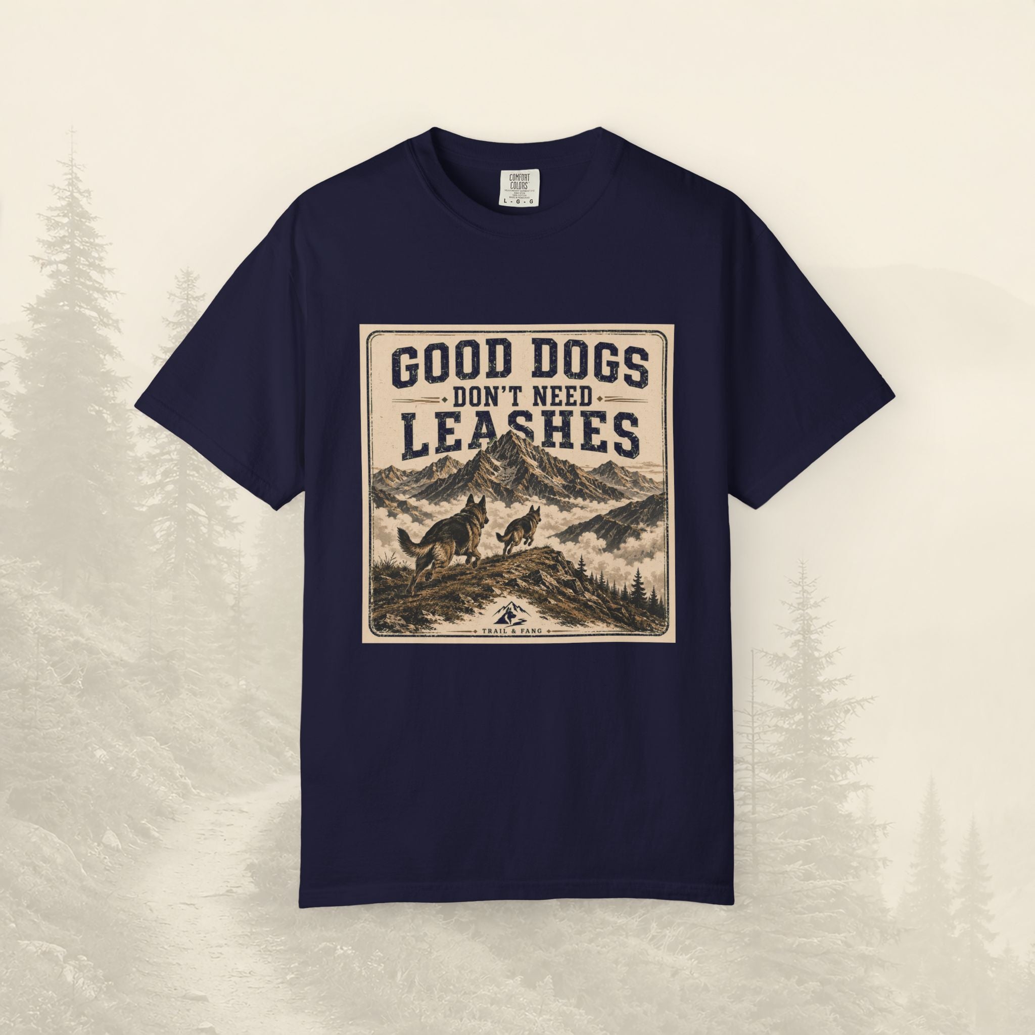 T-shirt "Les bons chiens n'ont pas besoin de laisse"
