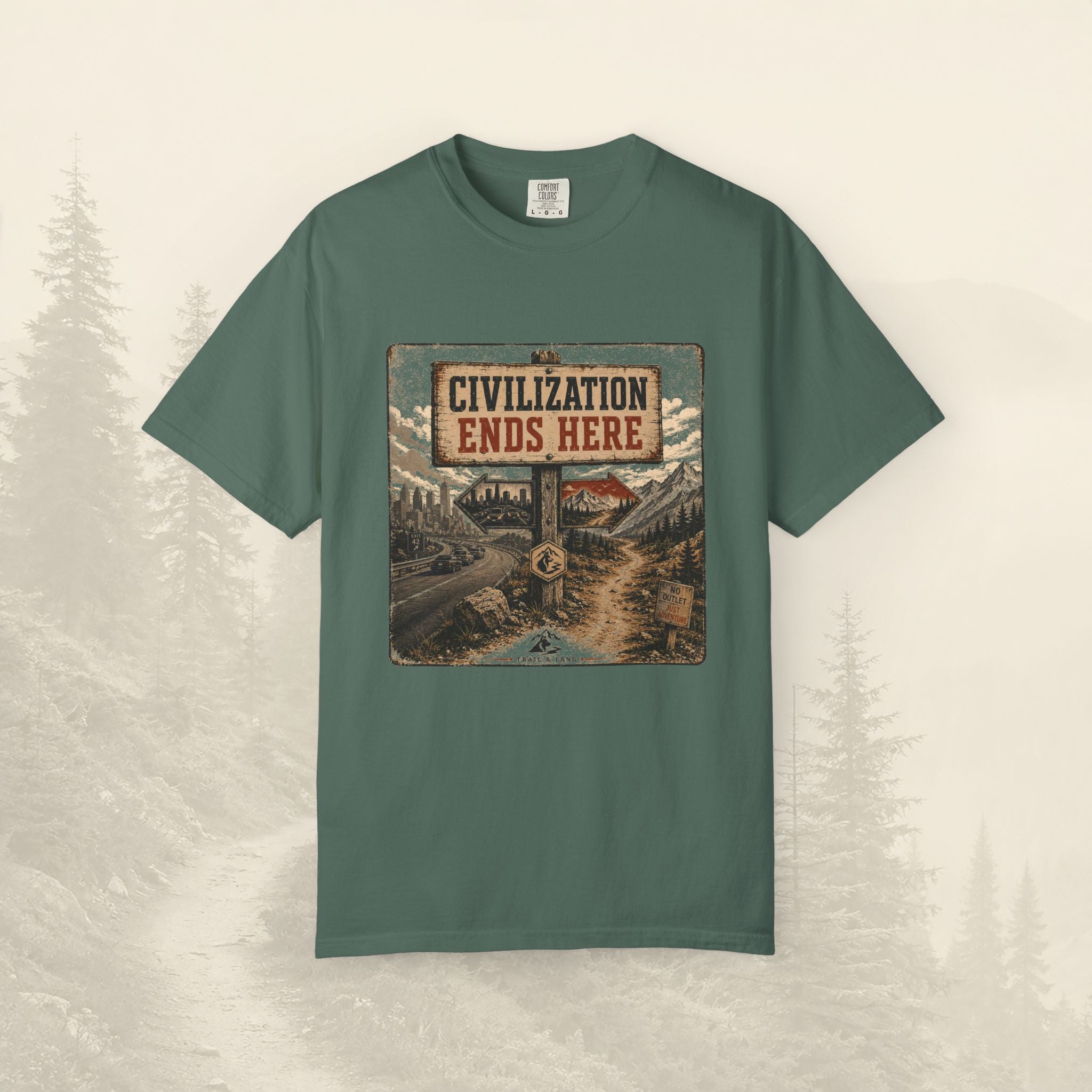 T-shirt La civilisation s'arrête ici