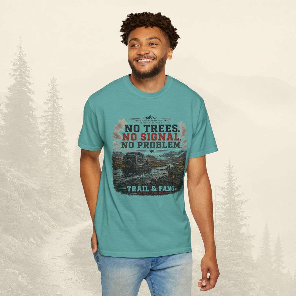 T-shirt Pas d'arbres, pas de signal, pas de problème