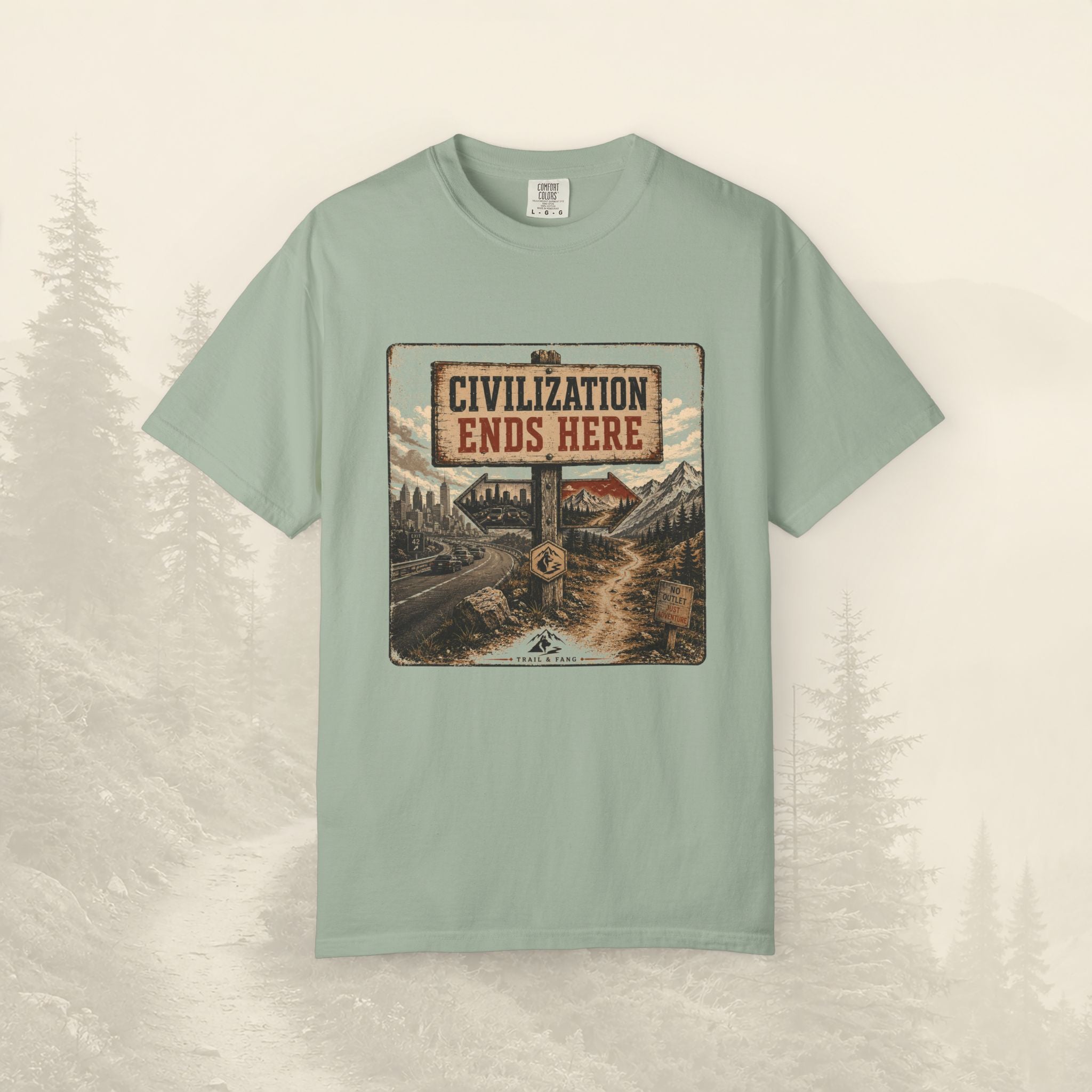 T-shirt La civilisation s'arrête ici