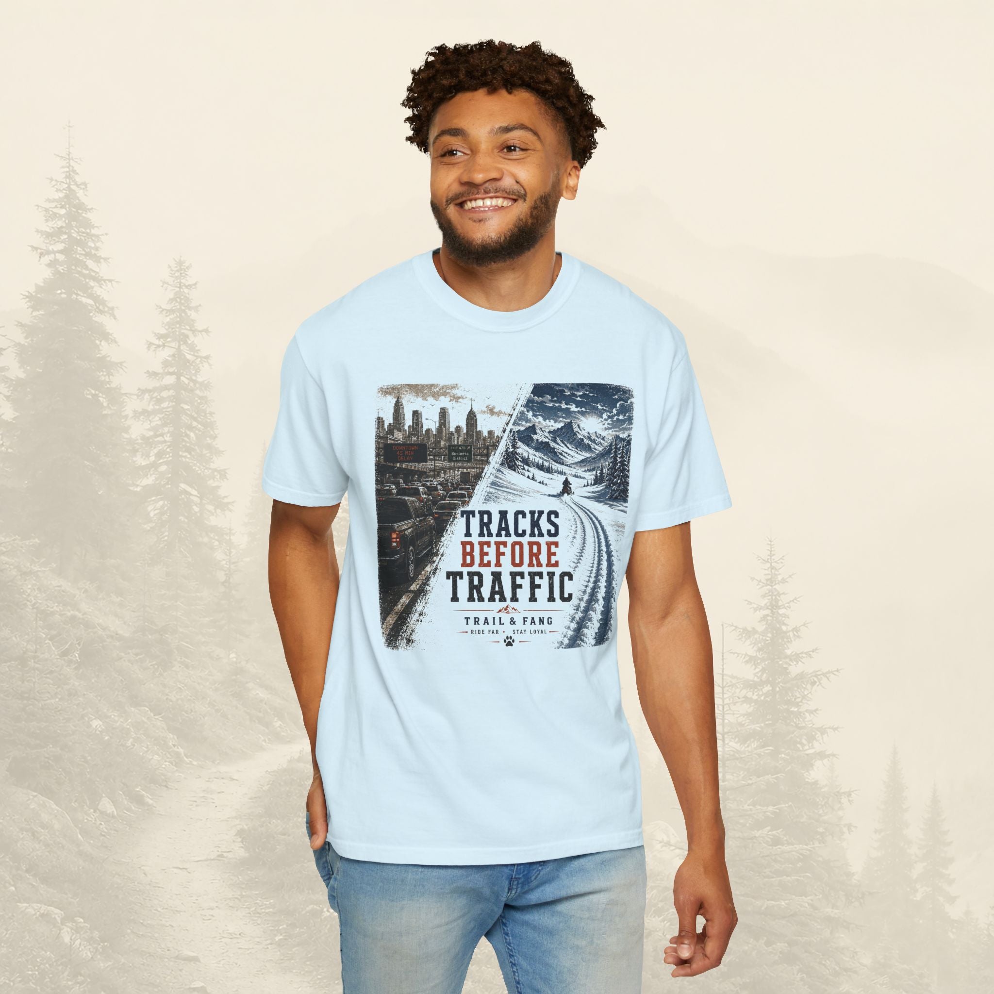 T-shirt "Tracks Before Traffic"