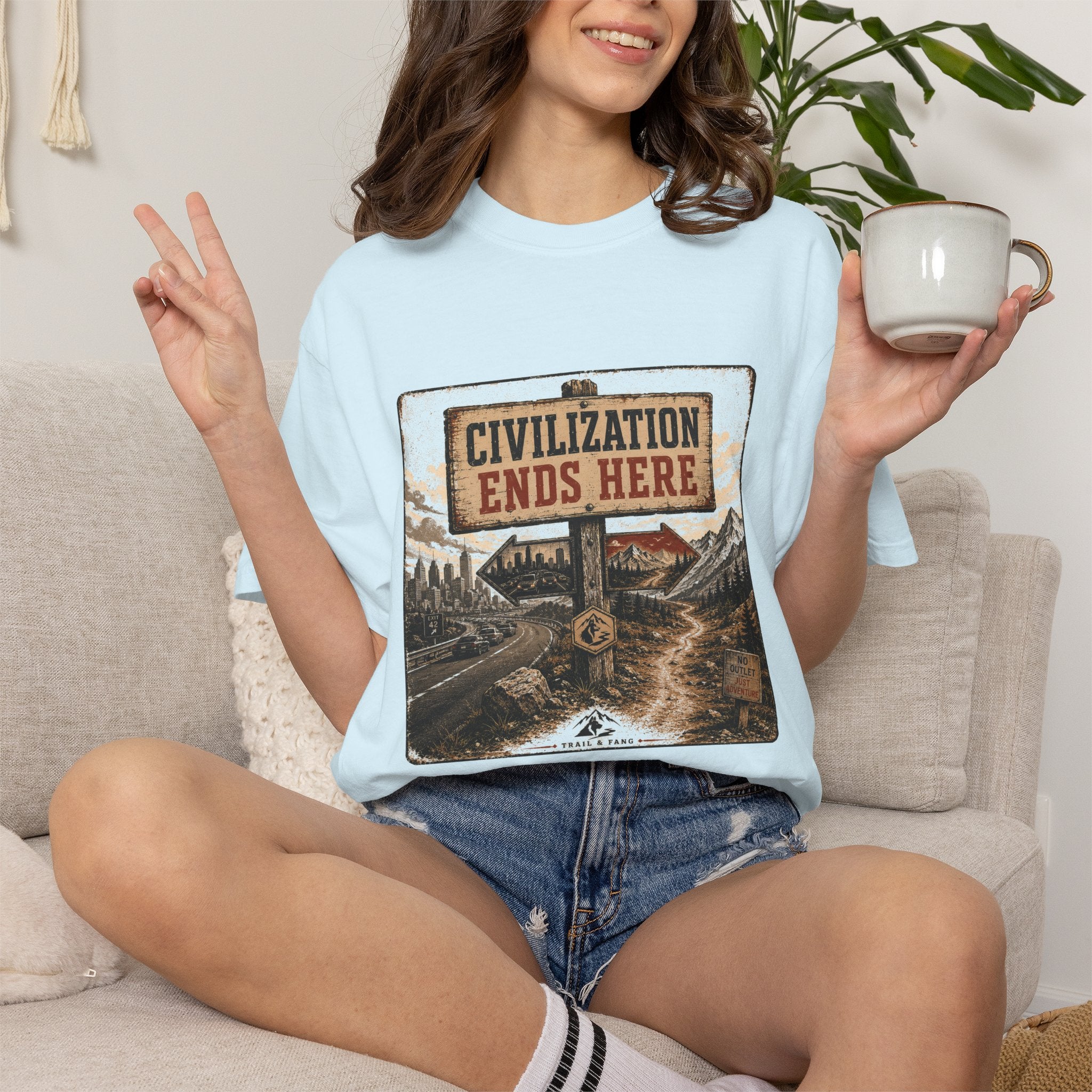 T-shirt La civilisation s'arrête ici