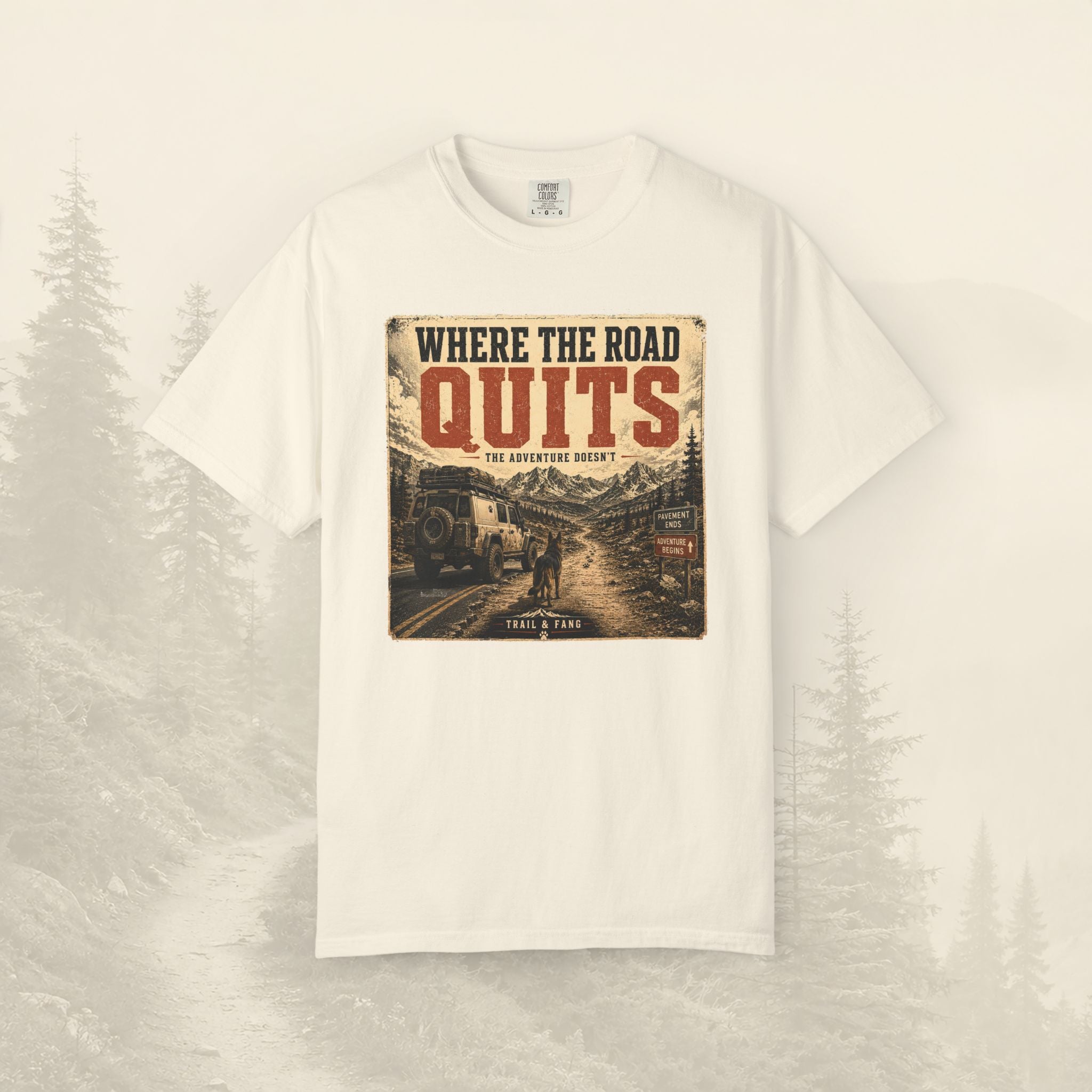 T-shirt Là où la route s'arrête