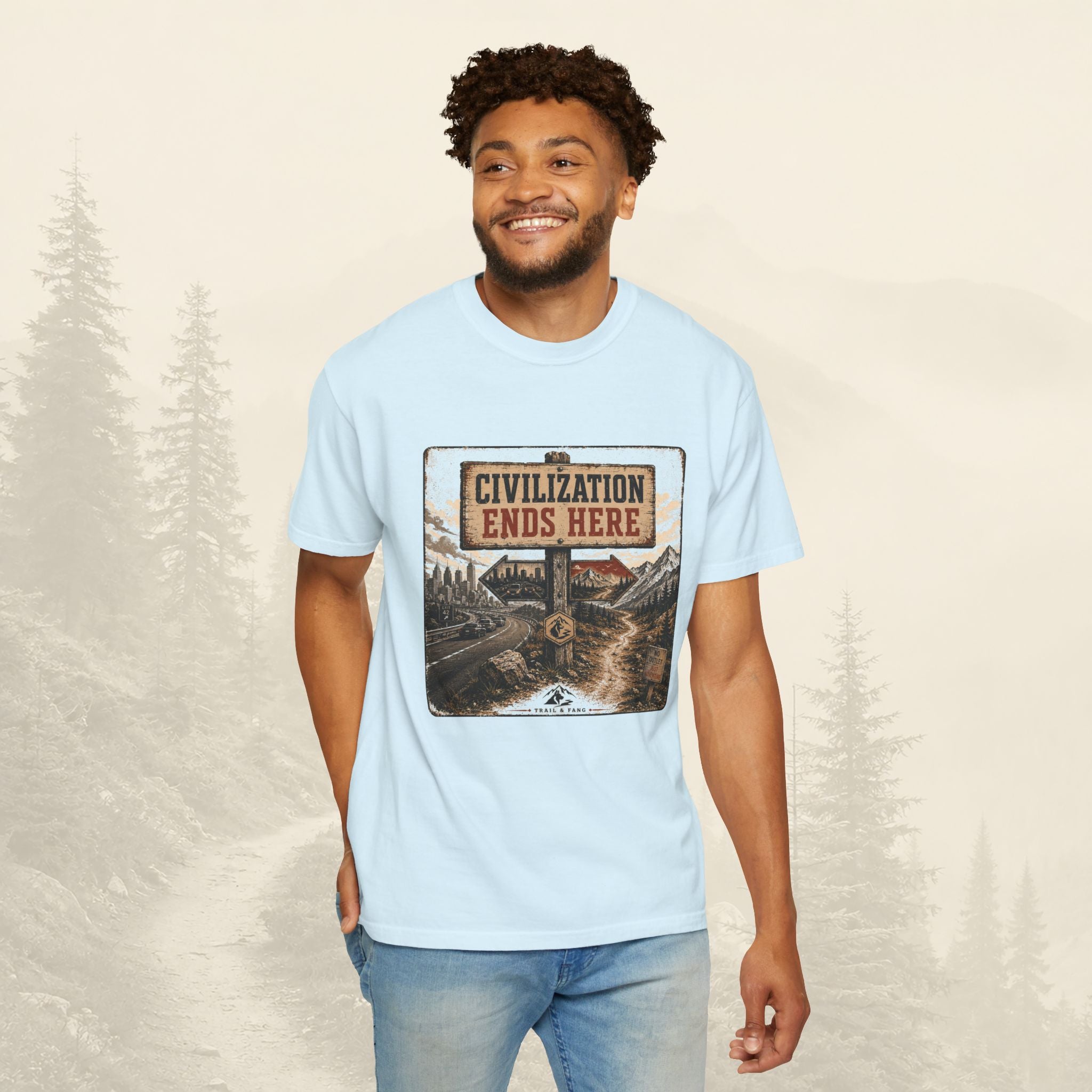 T-shirt La civilisation s'arrête ici
