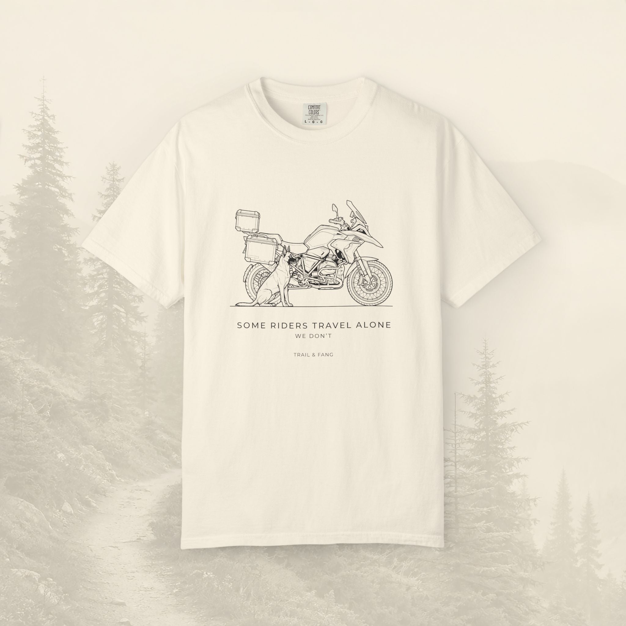 T-shirt moto d'aventure « Certains motards voyagent seuls »