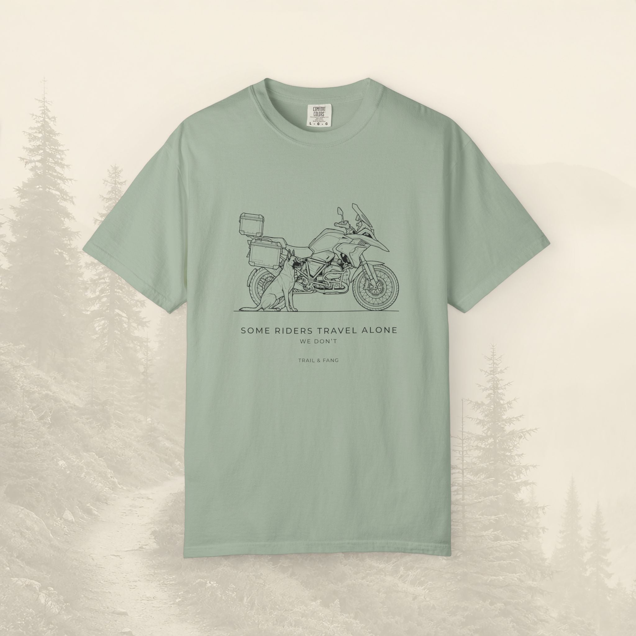 T-shirt moto d'aventure « Certains motards voyagent seuls »