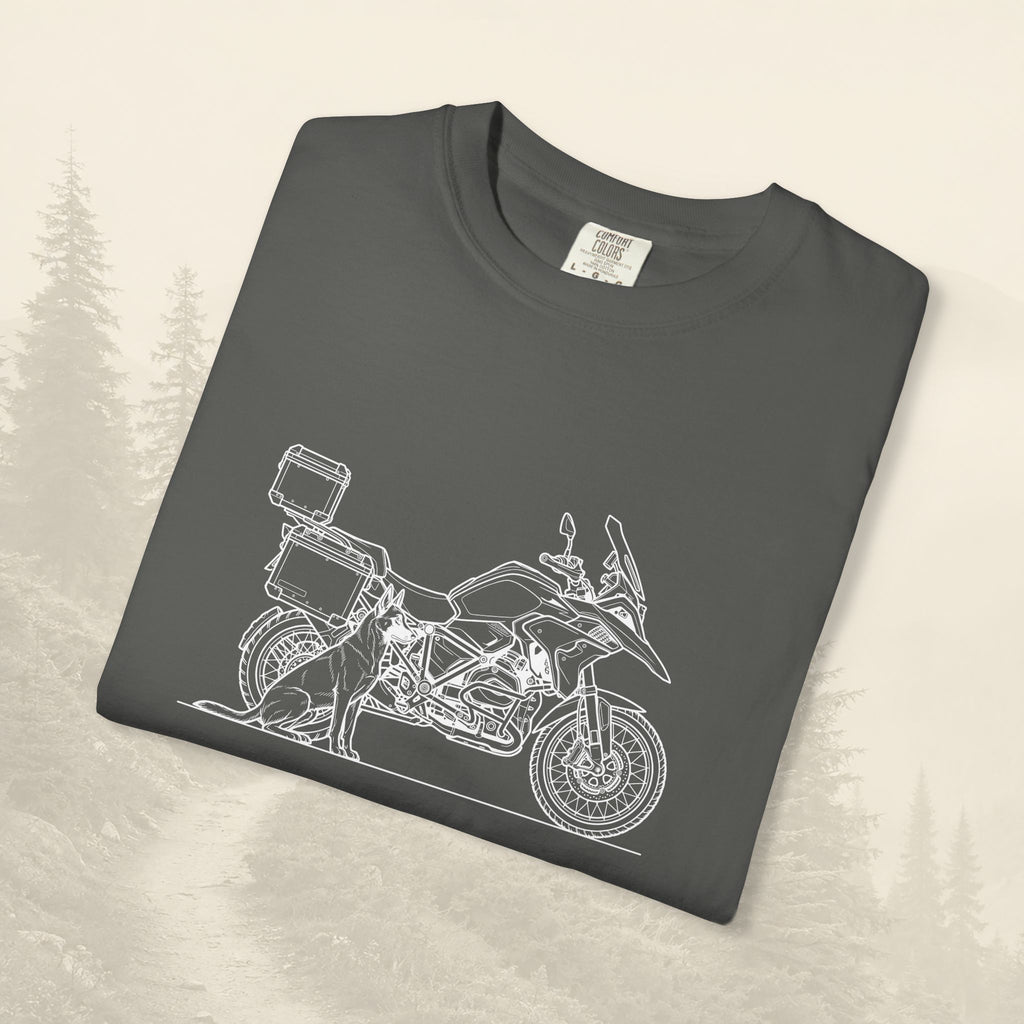 T-shirt moto d'aventure « Certains motards voyagent seuls »