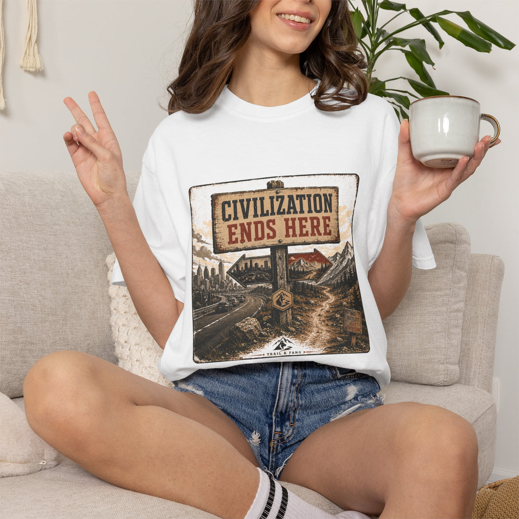 T-shirt La civilisation s'arrête ici